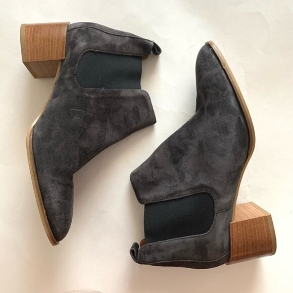 Everlane Grey Suede The Heel Boot Ankle Boots Size 11 - Picture 5 of 7